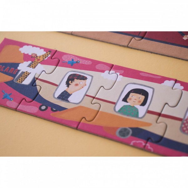 10 Travellers - 1+2+3+4 …+10 pcs - Progressive Puzzle - Londji