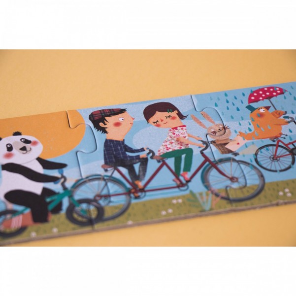 10 Travellers - 1+2+3+4 …+10 pcs - Progressive Puzzle - Londji