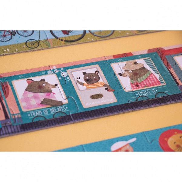 10 Travellers - 1+2+3+4 …+10 pcs - Progressive Puzzle - Londji