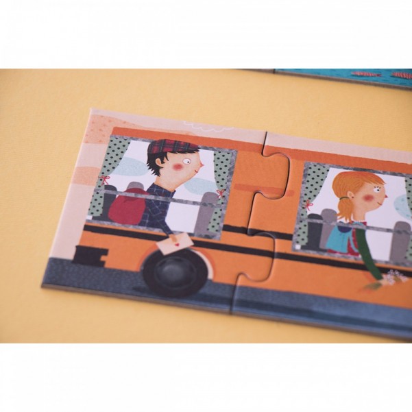 10 Travellers - 1+2+3+4 …+10 pcs - Progressive Puzzle - Londji