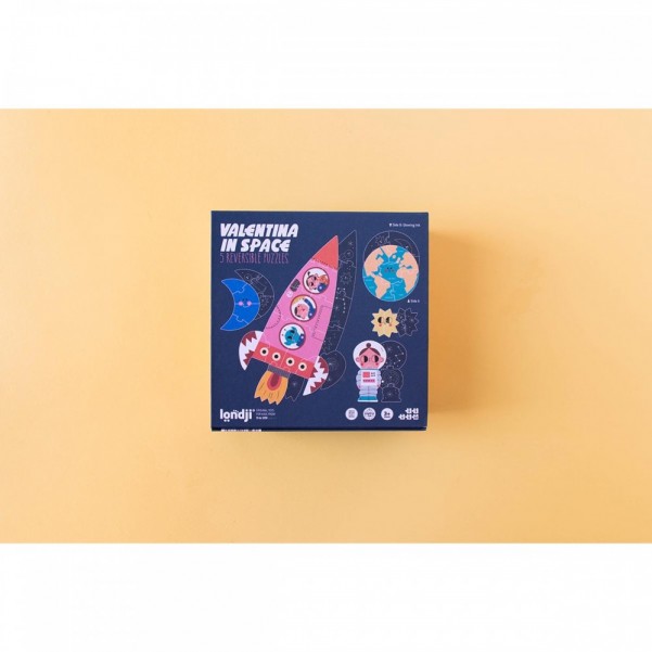 Valentina in Space - 2+3+4+5+10 pcs - Glow in the Dark Puzzle Londji