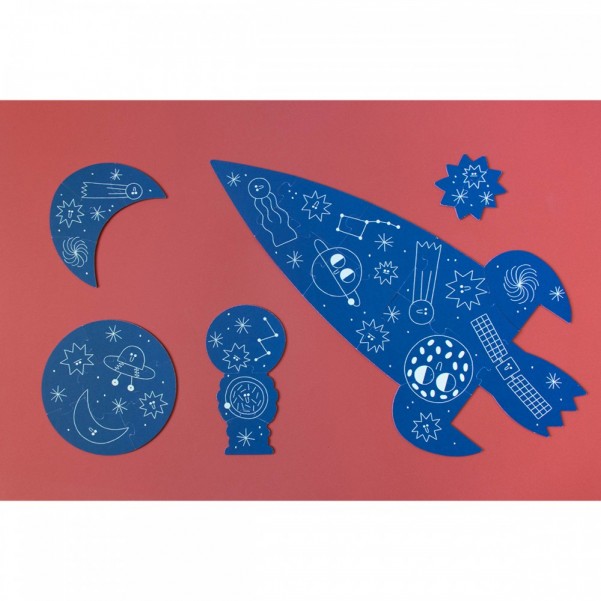 Valentina in Space - 2+3+4+5+10 pcs - Glow in the Dark Puzzle Londji