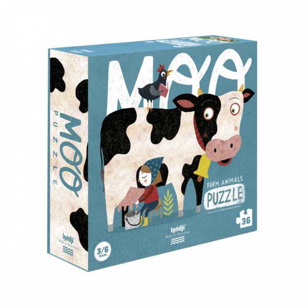 Moo - 36 pcs - Animals Puzzle - Londji