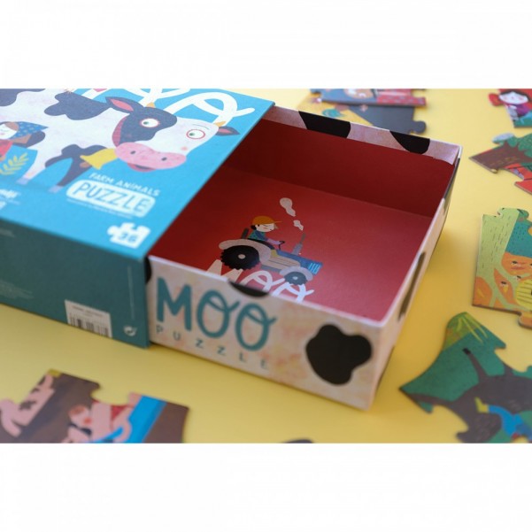 Moo - 36 pcs - Animals Puzzle - Londji