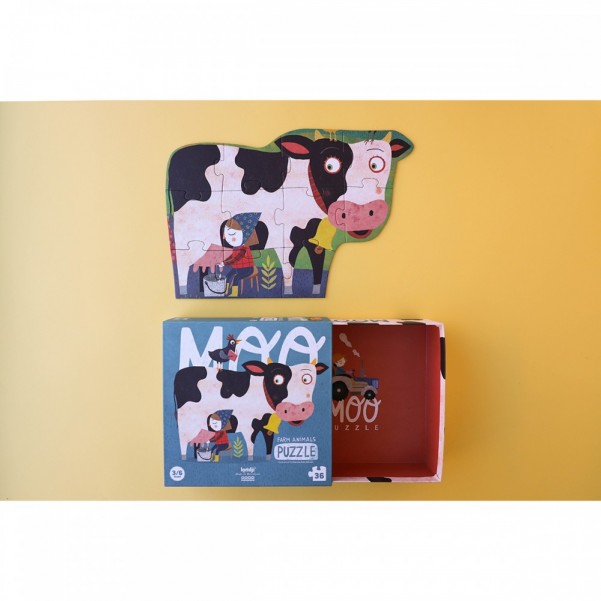 Moo - 36 pcs - Animals Puzzle - Londji