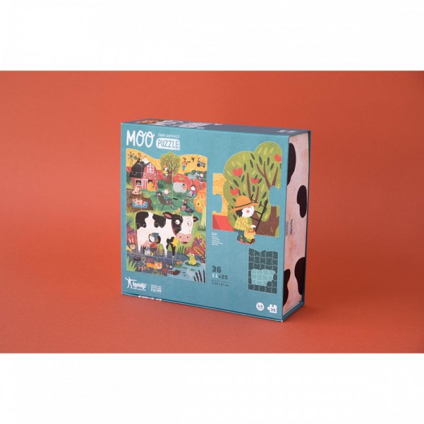 Moo - 36 pcs - Animals Puzzle - Londji