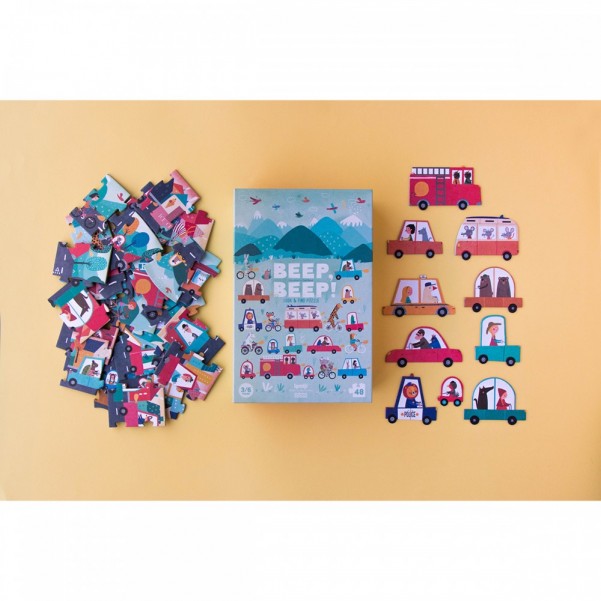 Beep Beep - 48 pcs - Look and Find Puzzle Londji
