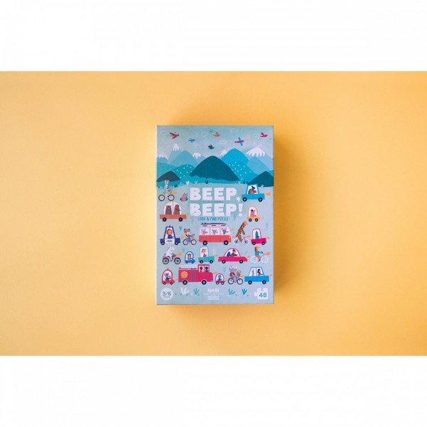 Beep Beep - 48 pcs - Look and Find Puzzle Londji