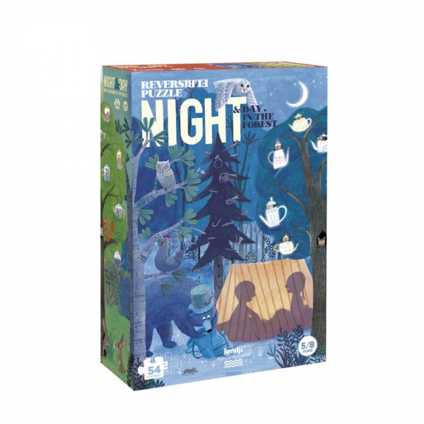 Night and Day In the Forest - 54 pcs - Reversible Puzzle Londji