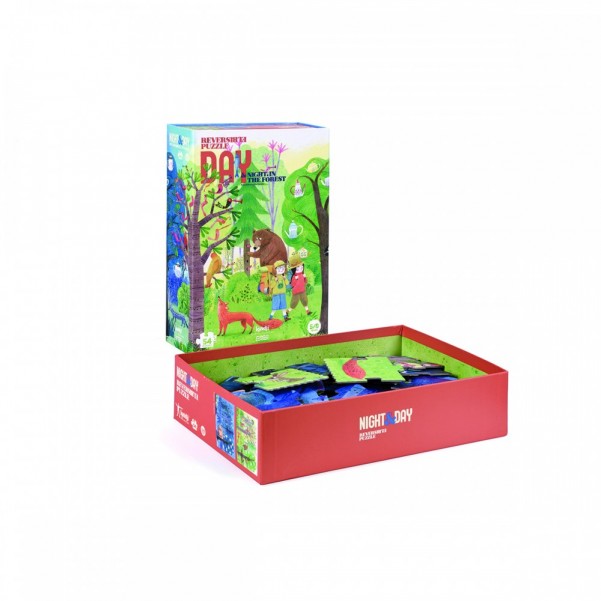 Night and Day In the Forest - 54 pcs - Reversible Puzzle Londji