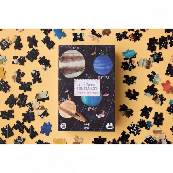 Discover the Planets - 200 pcs - Glow In the Dark Puzzle - Londji