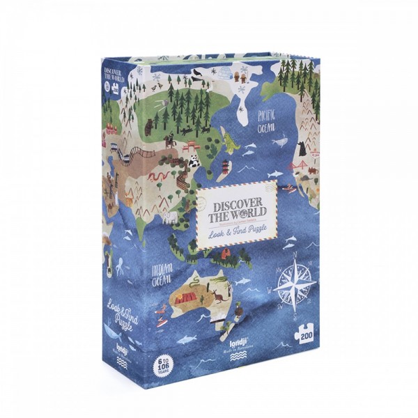Discover the World - 200 pcs - Look and Find Puzzle - Londji
