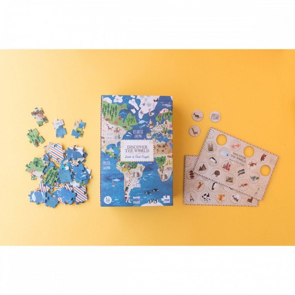 Discover the World - 200 pcs - Look and Find Puzzle - Londji