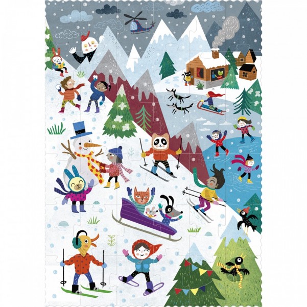 Let's Go to the Mountain - 36 pcs - Reversible Puzzle Londji