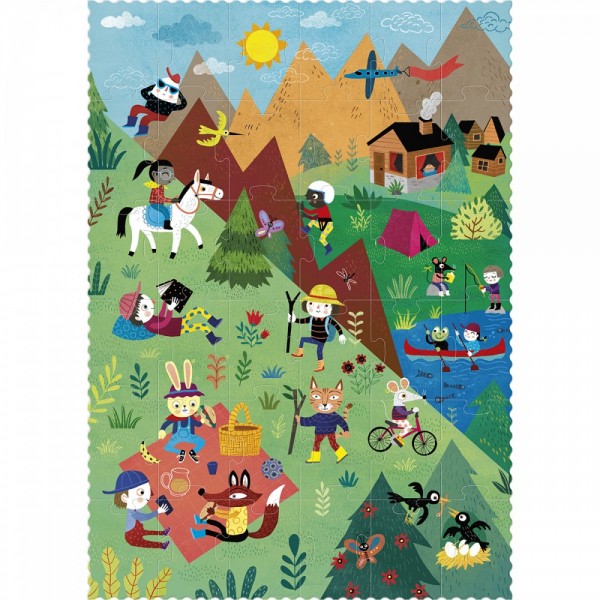 Let's Go to the Mountain - 36 pcs - Reversible Puzzle Londji