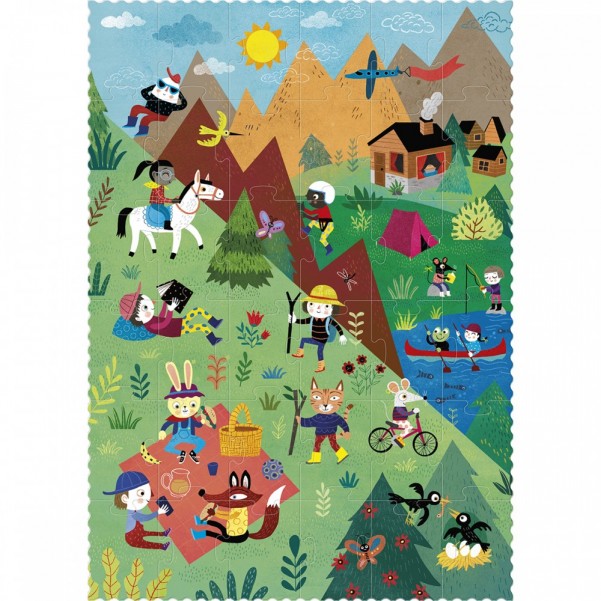 Let's Go to the Mountain - 36 pcs - Reversible Puzzle Londji