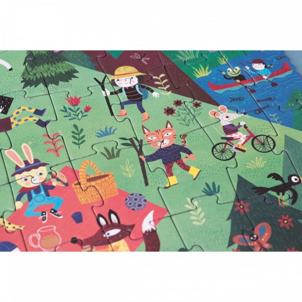 Let's Go to the Mountain - 36 pcs - Reversible Puzzle Londji