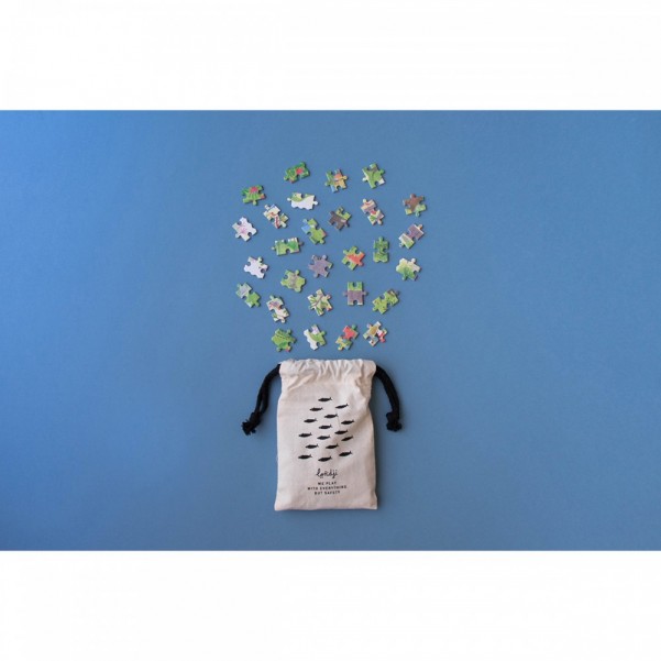 Night & Day in the Forest - 100 pcs - Reversible Pocket Puzzle - Londji