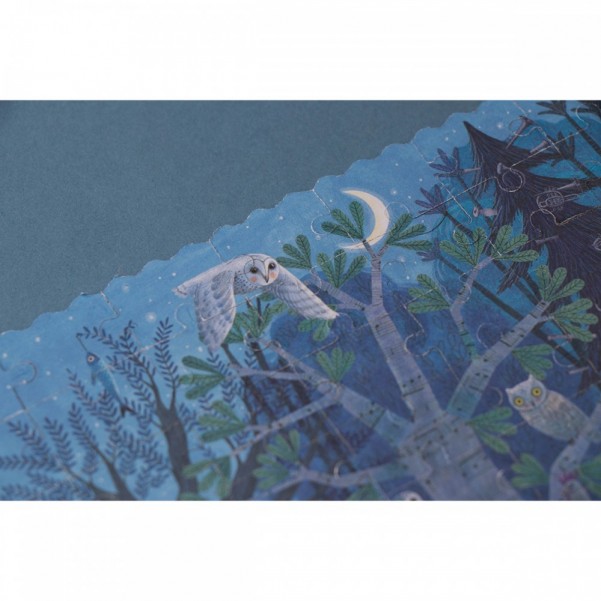 Night & Day in the Forest - 100 pcs - Reversible Pocket Puzzle - Londji