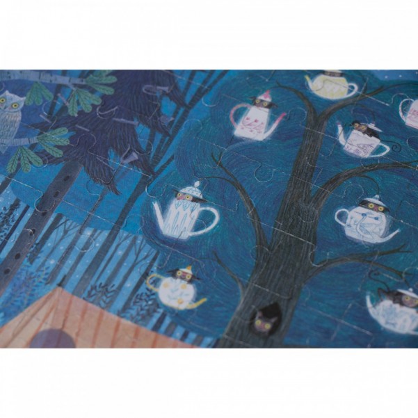 Night & Day in the Forest - 100 pcs - Reversible Pocket Puzzle - Londji