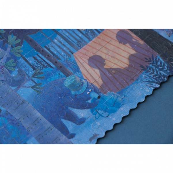 Night & Day in the Forest - 100 pcs - Reversible Pocket Puzzle - Londji