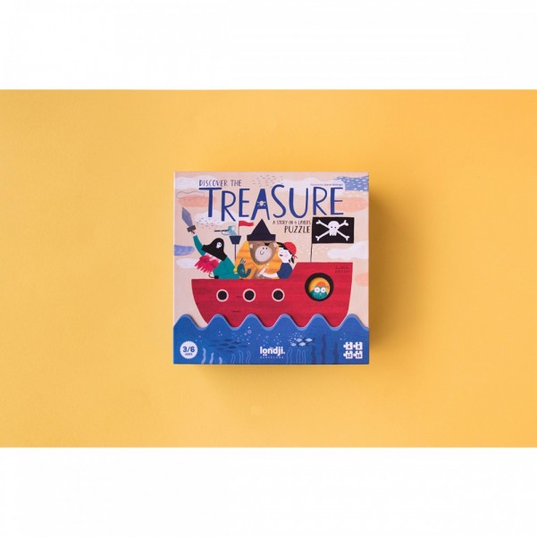 Discover The Treasure - 4+8+12+16 pcs - Layers Puzzle Londji