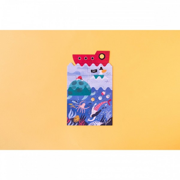 Discover The Treasure - 4+8+12+16 pcs - Layers Puzzle Londji