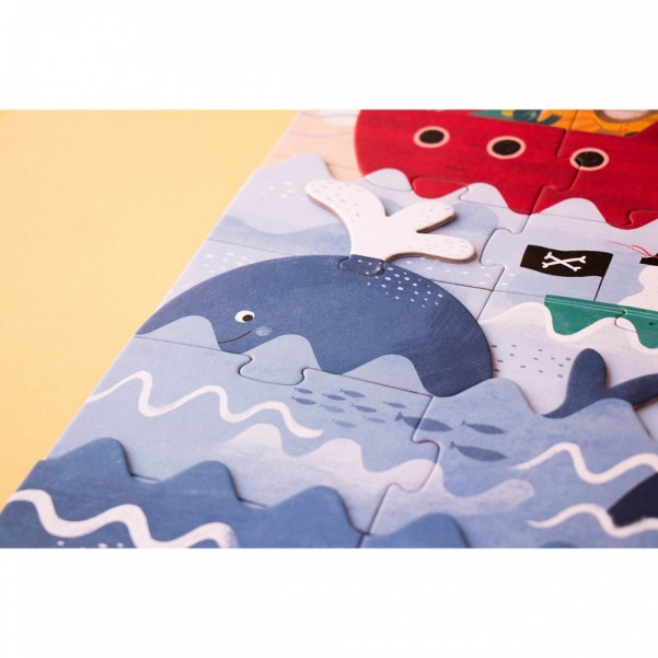 Discover The Treasure - 4+8+12+16 pcs - Layers Puzzle Londji