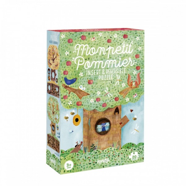 Mon Petit Pommier - 20 pcs - Insert and Reversible Puzzle - Londji