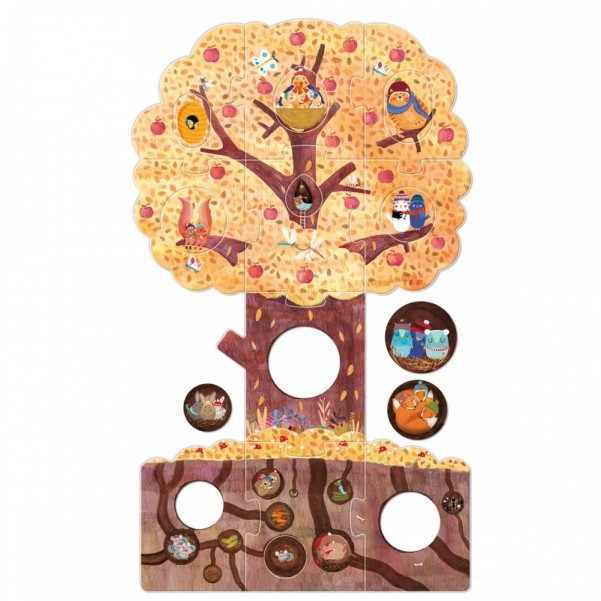 Mon Petit Pommier - 20 pcs - Insert and Reversible Puzzle - Londji