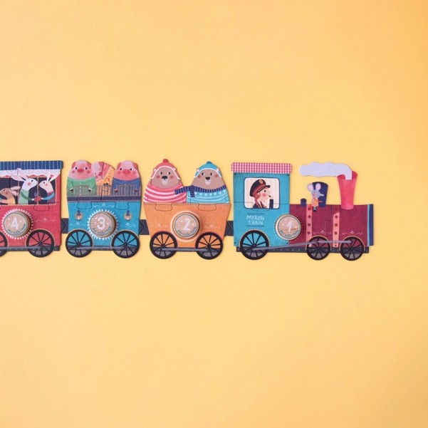 My Little Train - 10 x 3 pcs - Insert Puzzle Londji