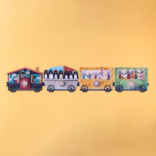 My Little Train - 10 x 3 pcs - Insert Puzzle Londji