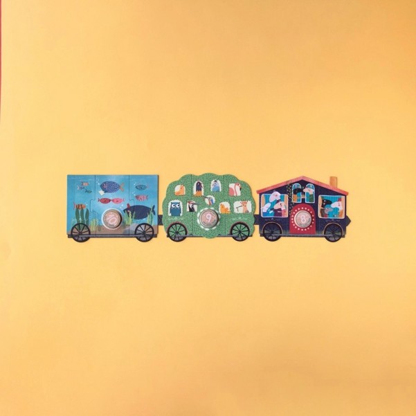 My Little Train - 10 x 3 pcs - Insert Puzzle Londji