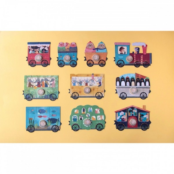 My Little Train - 10 x 3 pcs - Insert Puzzle Londji