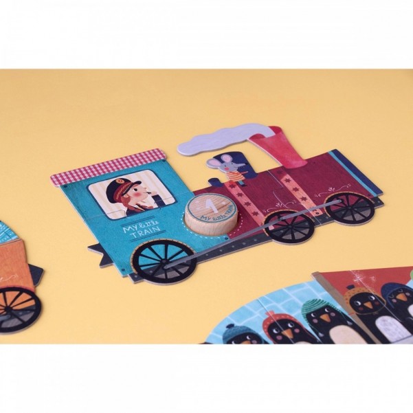 My Little Train - 10 x 3 pcs - Insert Puzzle Londji