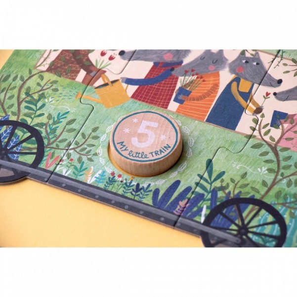 My Little Train - 10 x 3 pcs - Insert Puzzle Londji