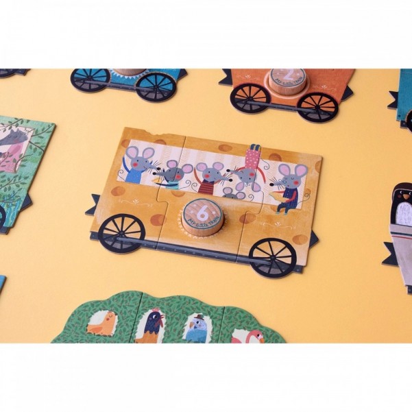 My Little Train - 10 x 3 pcs - Insert Puzzle Londji