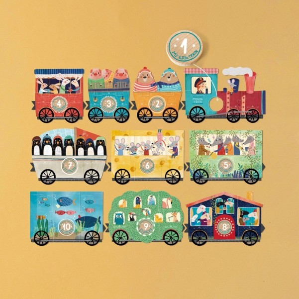 My Little Train - 10 x 3 pcs - Insert Puzzle Londji