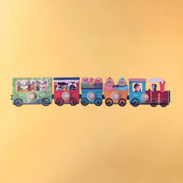 My Little Train - 10 x 3 pcs - Insert Puzzle Londji