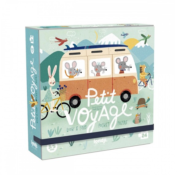Petit Voyage - 24 pcs - Look and Find Pocket Puzzle Londji
