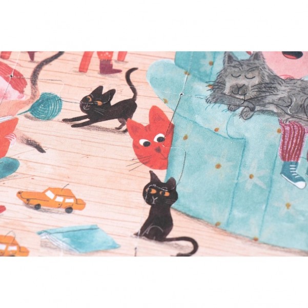 Cats and Dogs - Reversible Pocket Puzzle - Londji