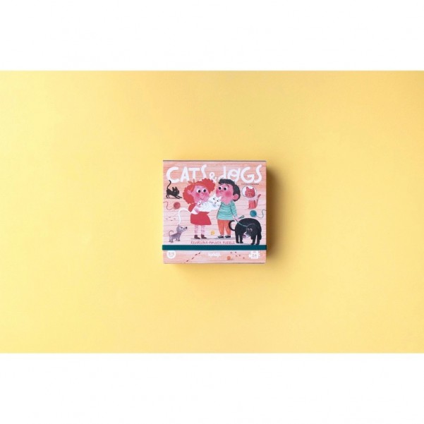 Cats and Dogs - Reversible Pocket Puzzle - Londji