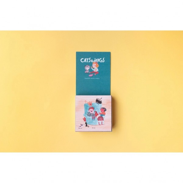 Cats and Dogs - Reversible Pocket Puzzle - Londji