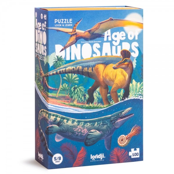 Age of Dinosaurs - 100 pcs - Look and Learn Puzzle - Londji