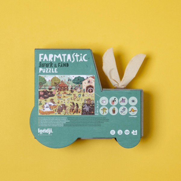 Farmtastic  - Look and Find Puzzle 36 pcs - Londji
