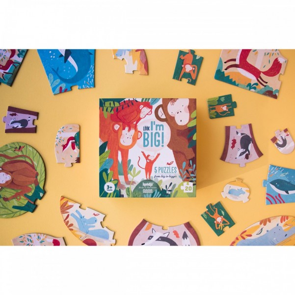 Look I'm Big - 5 x 4 pcs - From Big to Bigger Puzzle