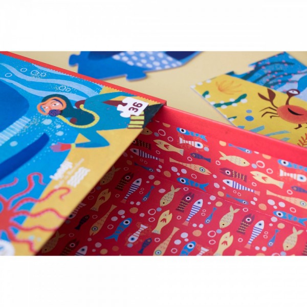 My Big Blue - 36 pcs - Shape Puzzle - Londji