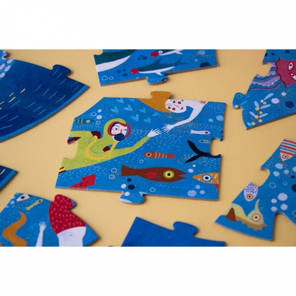 My Big Blue - 36 pcs - Shape Puzzle - Londji