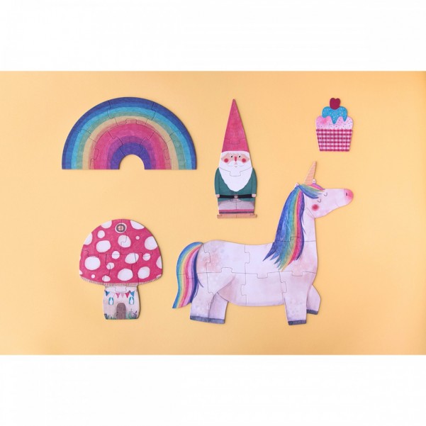 My Unicorn - 2+4+6+8+10 pcs - Progressive Puzzle - Londji
