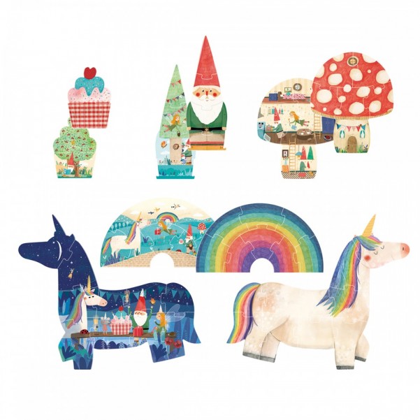 My Unicorn - 2+4+6+8+10 pcs - Progressive Puzzle - Londji